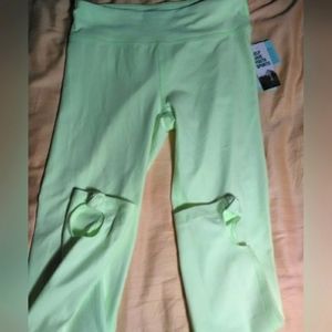 BNWT LEGGINGS BY DICKS SPORTING GOODS SZ.LG (GIRLS) NEON GREEN/ YELLOW SOFT